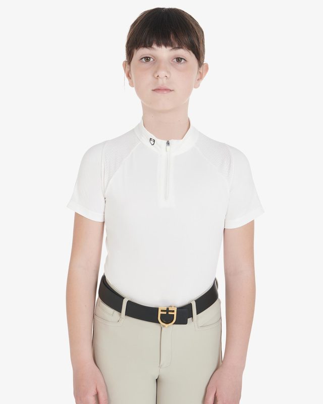 Polo bambini da allenamento slim fit in tessuto tecnico