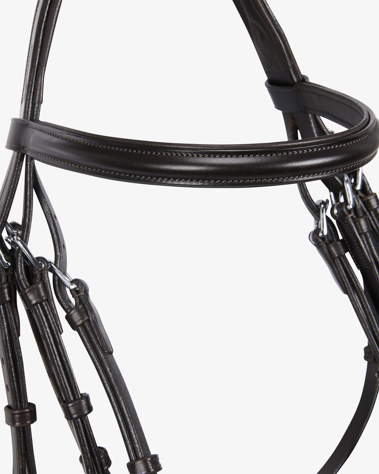 Leather dressage bridle without reins
