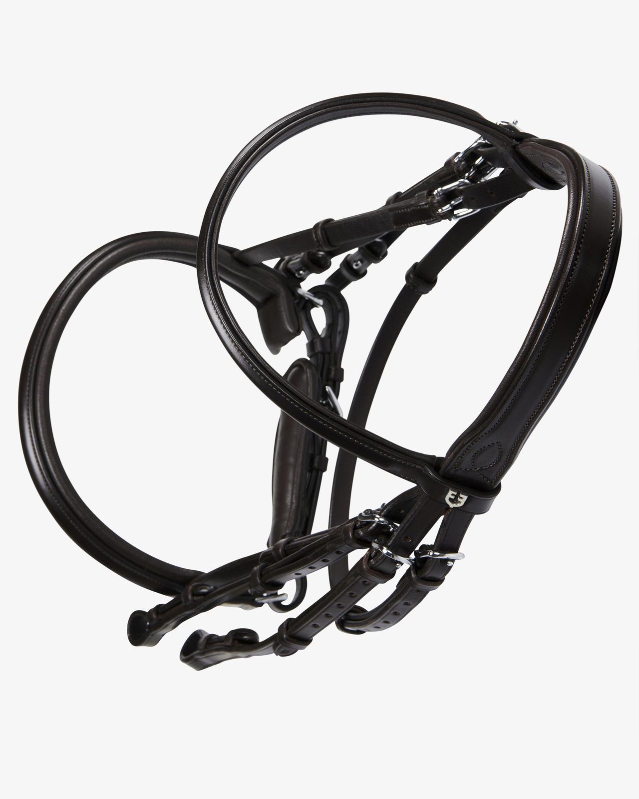 Leather dressage bridle without reins