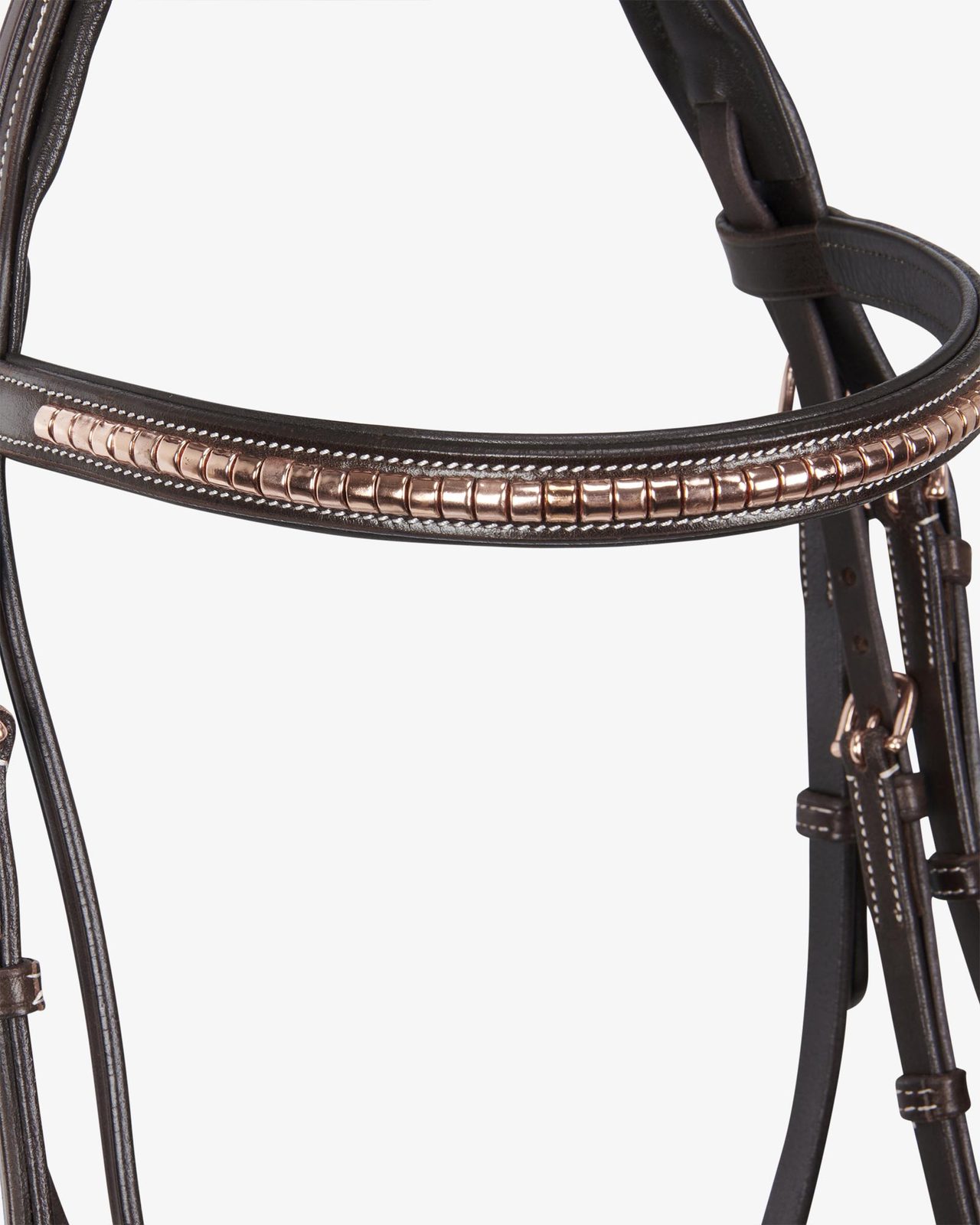 Testiera inglese in cuoio clincher colore oro rosa