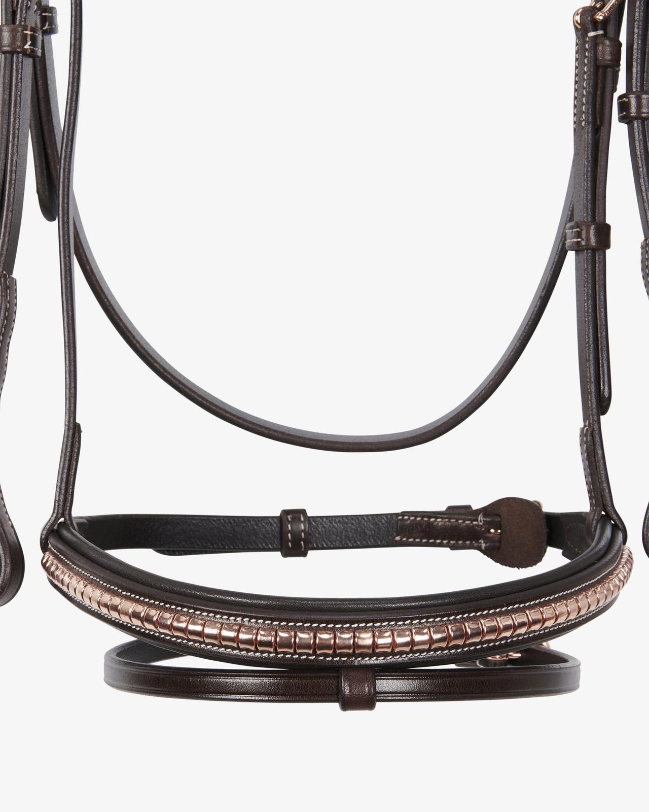 Testiera inglese in cuoio clincher colore oro rosa