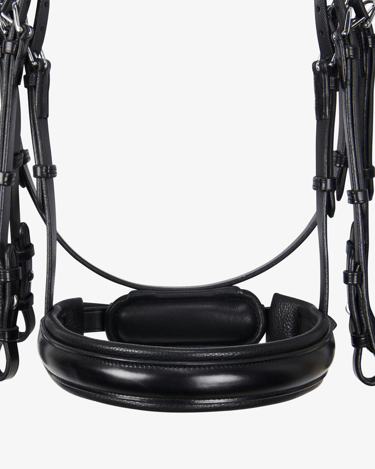 Leather dressage bridle without reins