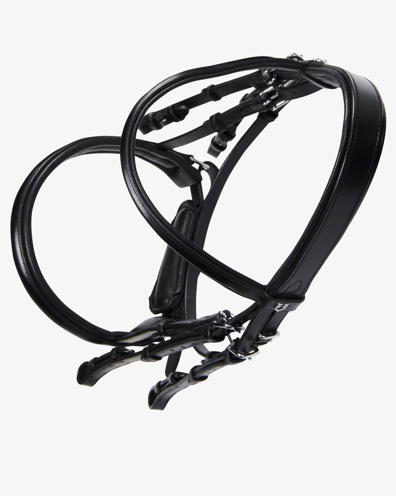 Leather dressage bridle without reins