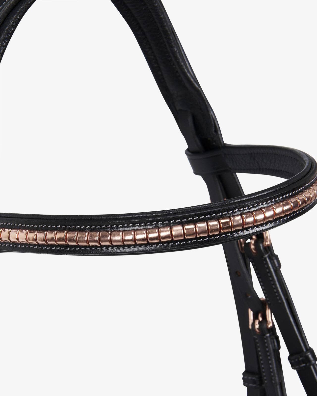 Testiera inglese in cuoio clincher colore oro rosa