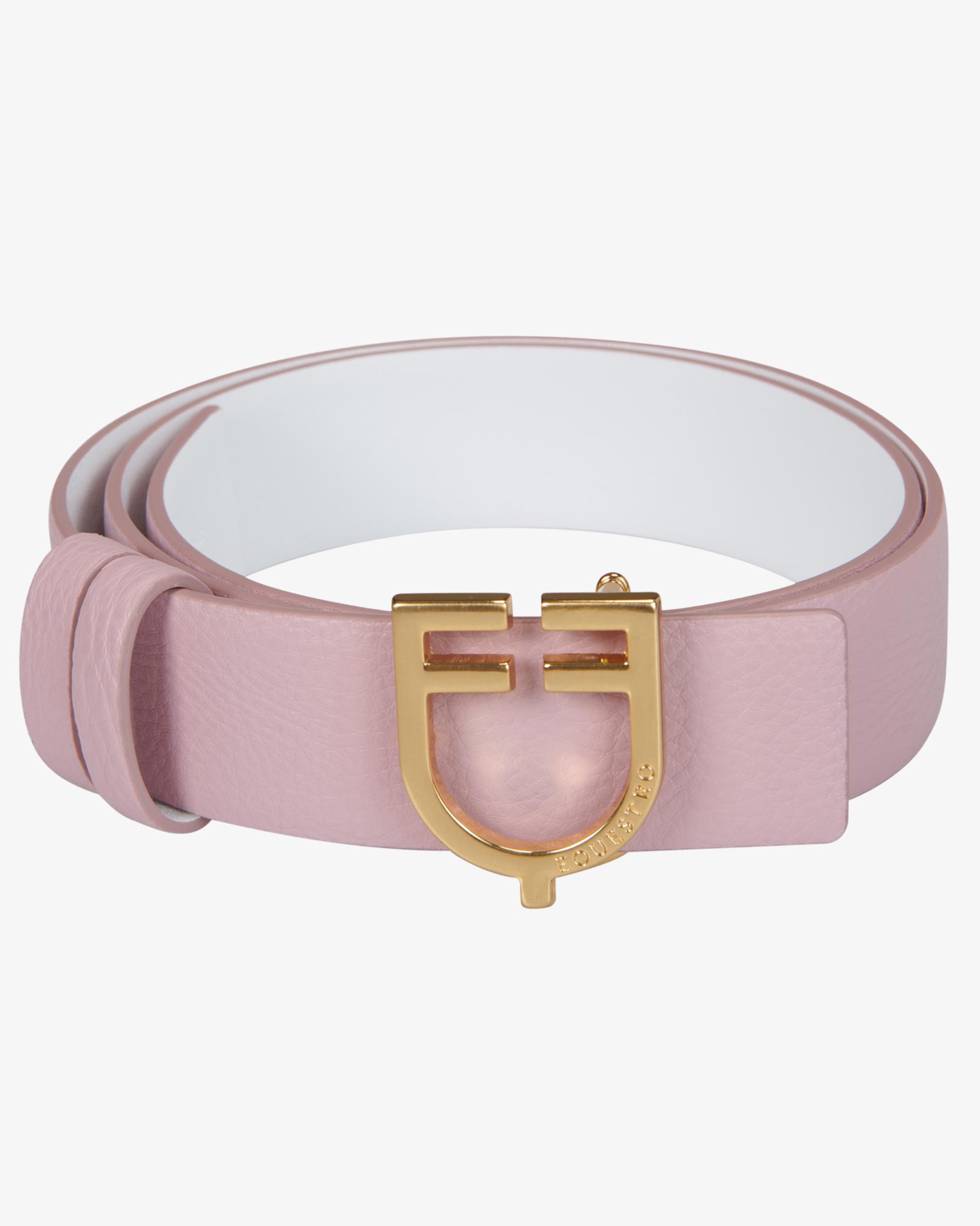 Double face smooth leather belt