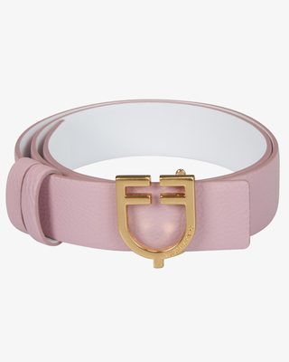 Double face smooth leather belt