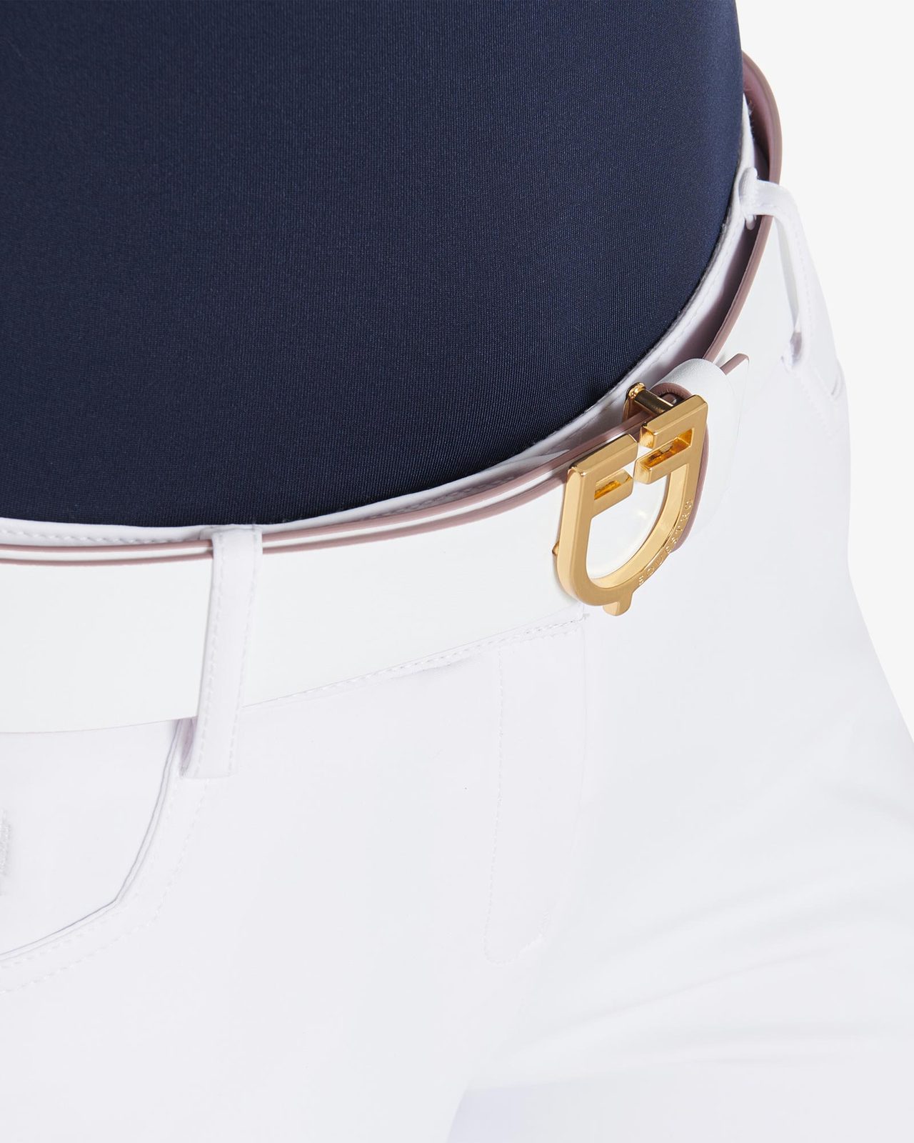 Double face smooth leather belt