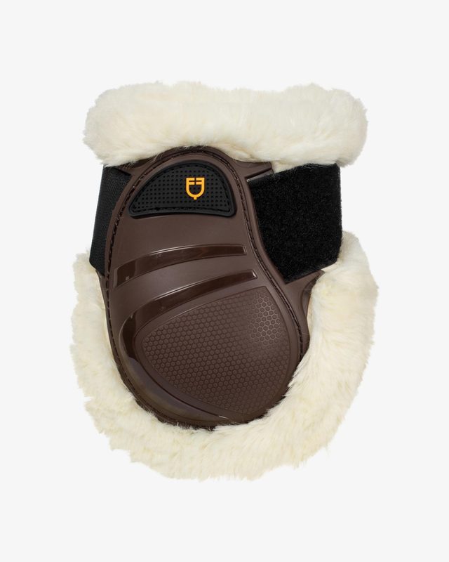 Young horse fetlock boots TPU and synthetic sheepskin