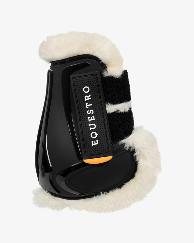 Fetlock boots in TPU and synthetic sheepskin