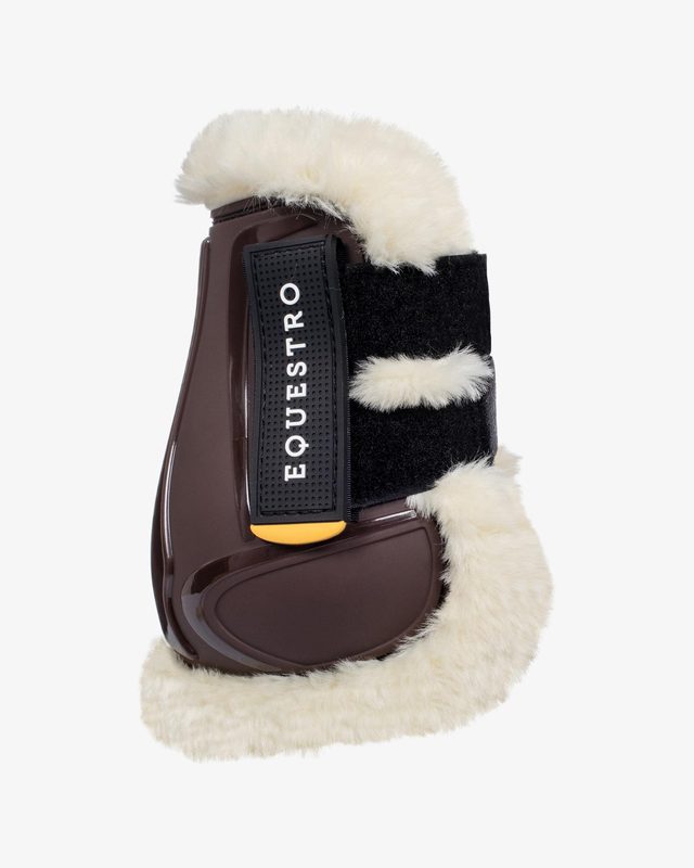 Fetlock boots in TPU and synthetic sheepskin