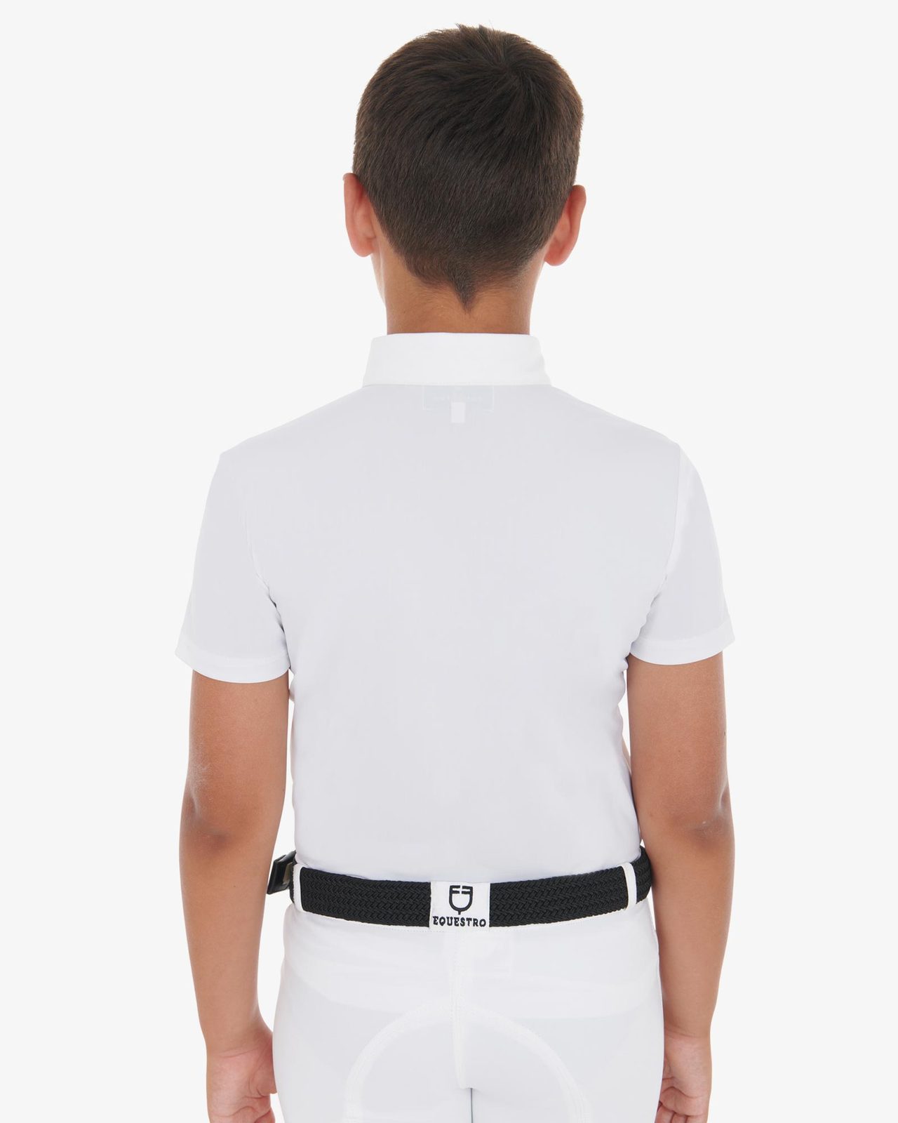 Polo bambino da concorso slim fit quattro bottoni