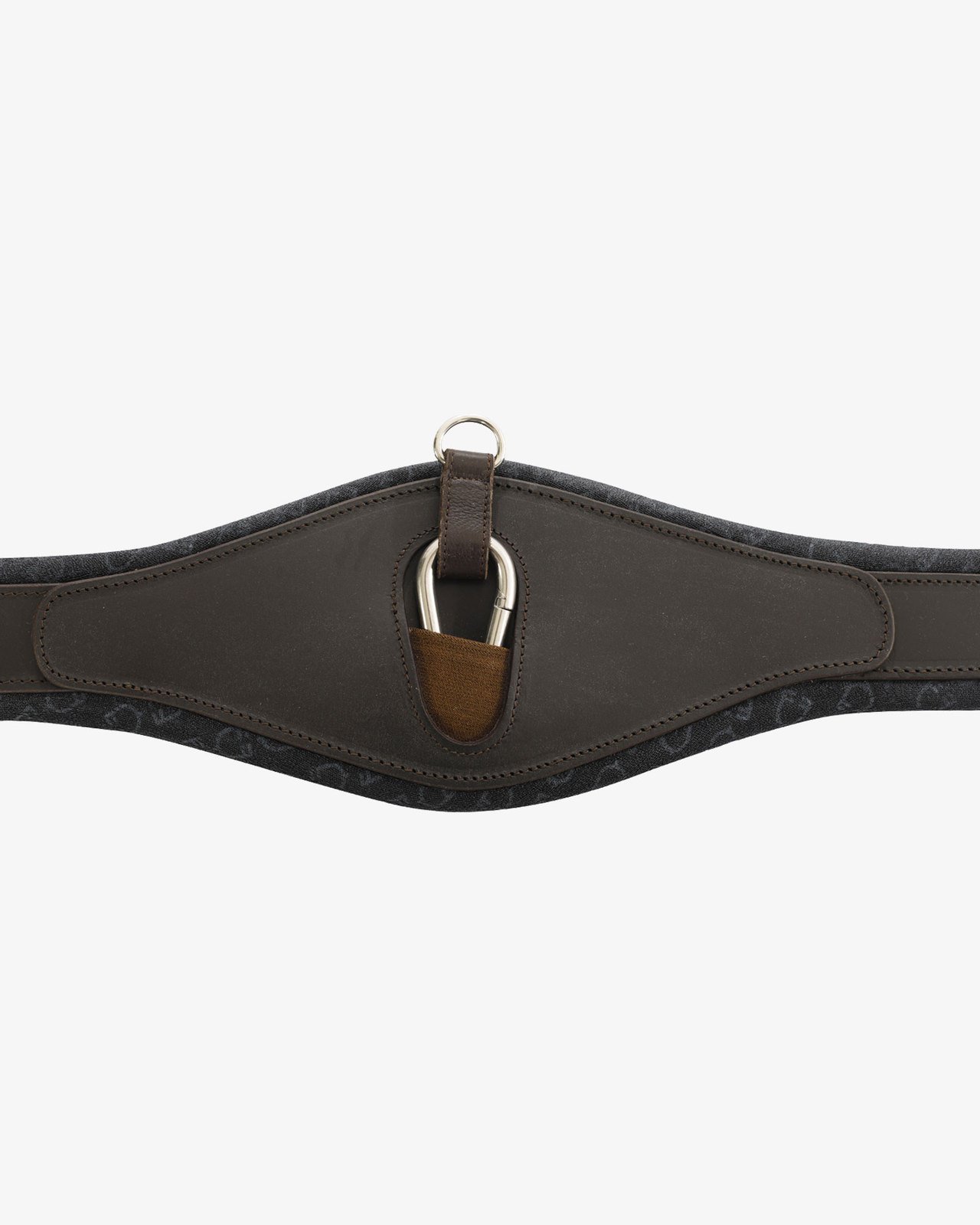 Jumping girth shaped leather