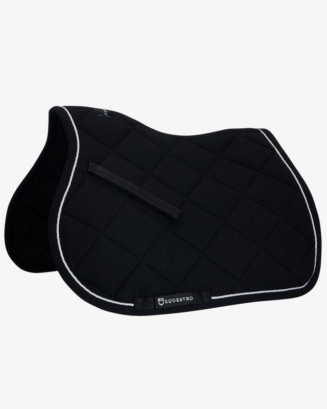Jumping saddle pad in cotton with trimmings