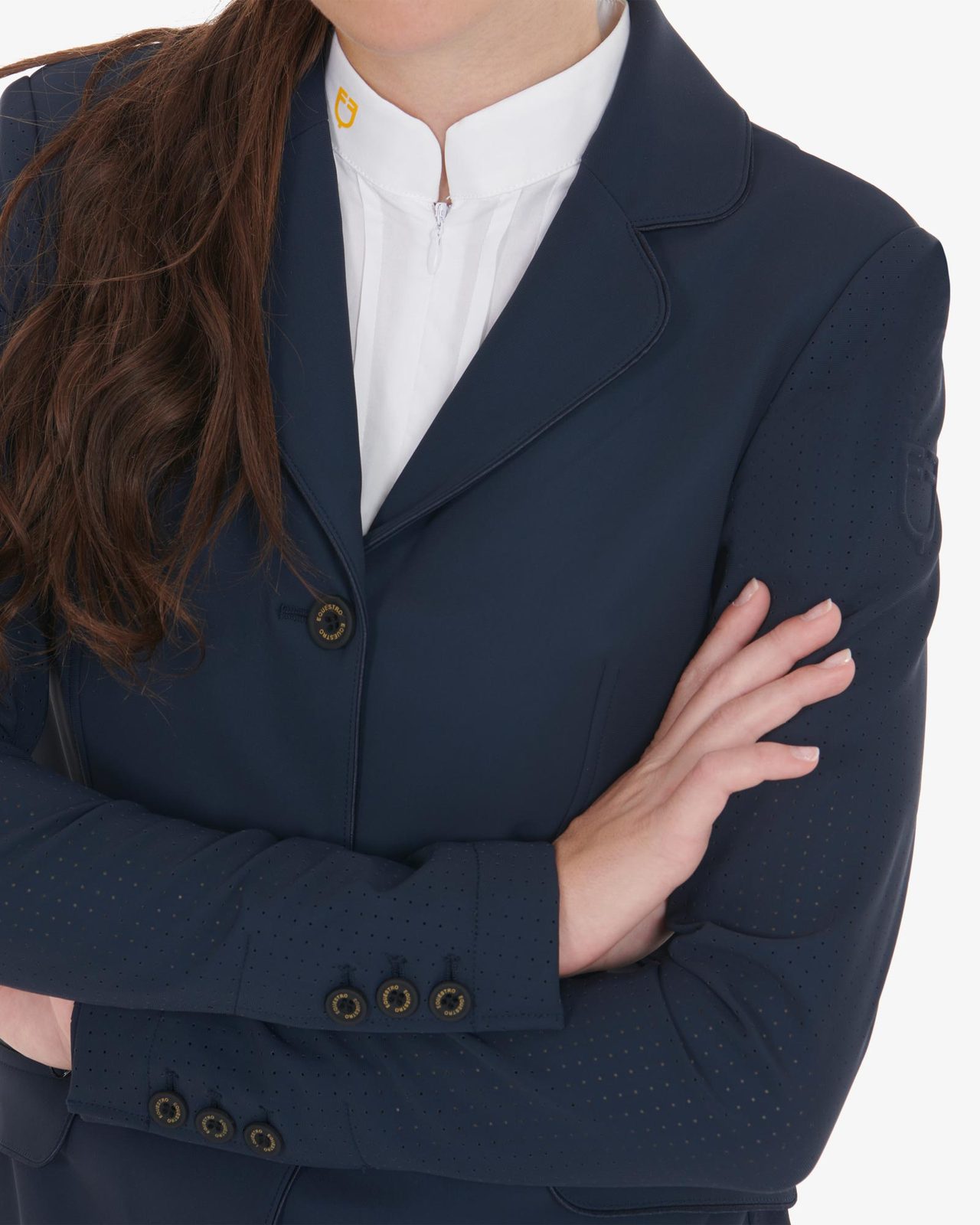 Giacca donna da concorso tre bottoni traforata