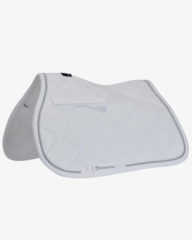 Pony jumping saddle pad in cotton with trimmings