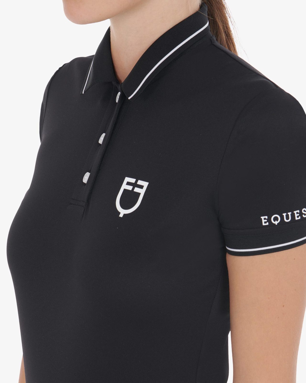 Polo donna slim fit in tessuto traspirante