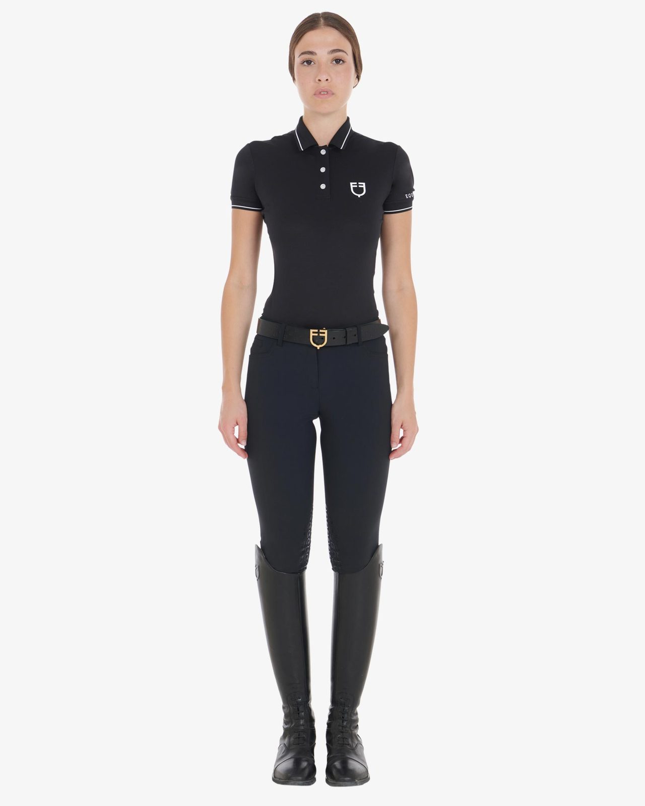 Polo donna slim fit in tessuto traspirante