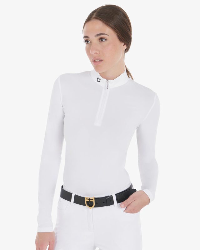 Women's slim fit long sleeved competition polo shirt