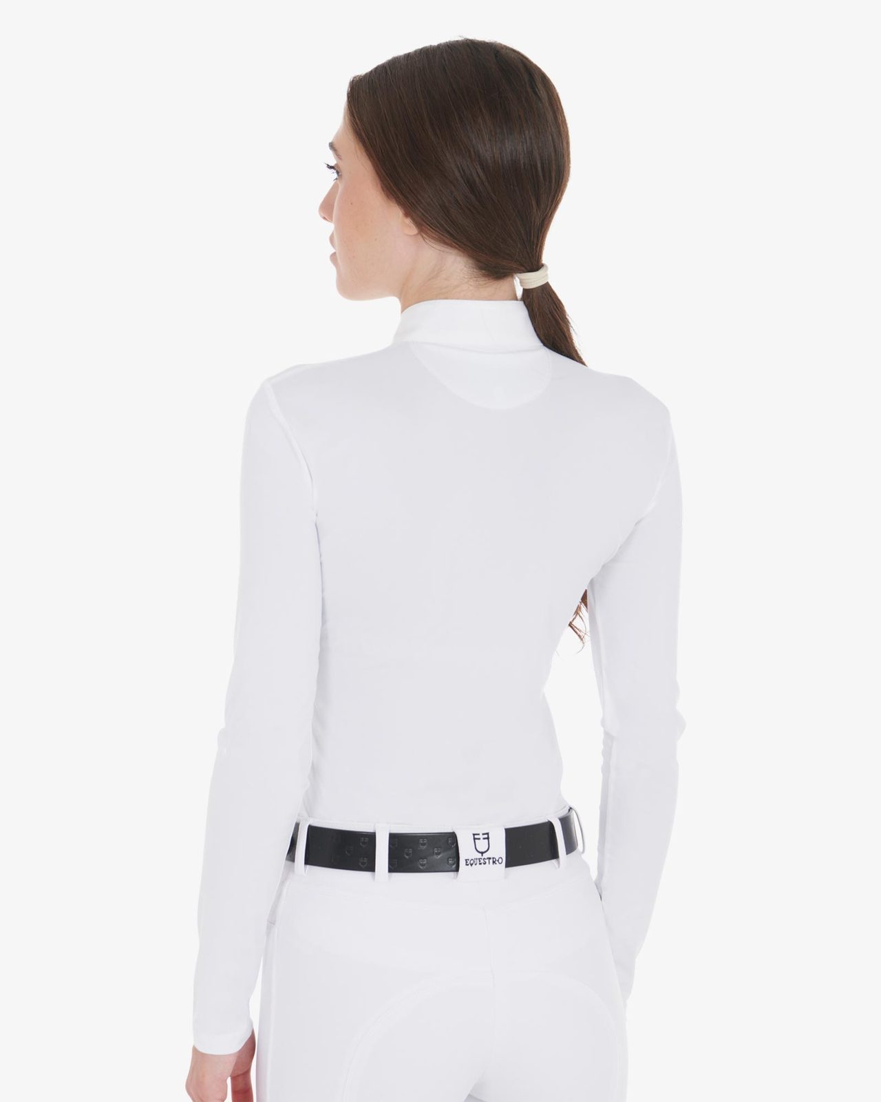 Polo donna da concorso slim fit manica lunga