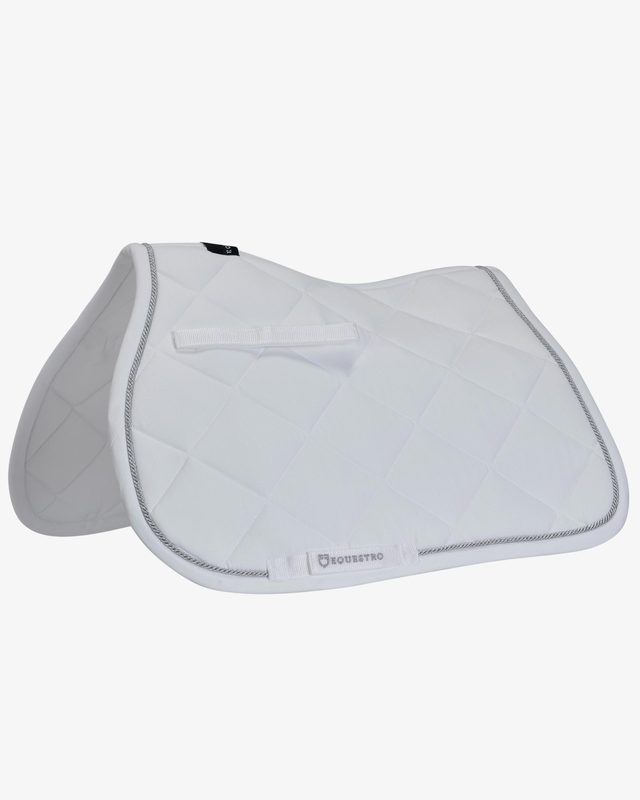 Jumping saddle pad in cotton with trimmings