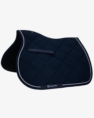Jumping saddle pad in cotton with trimmings