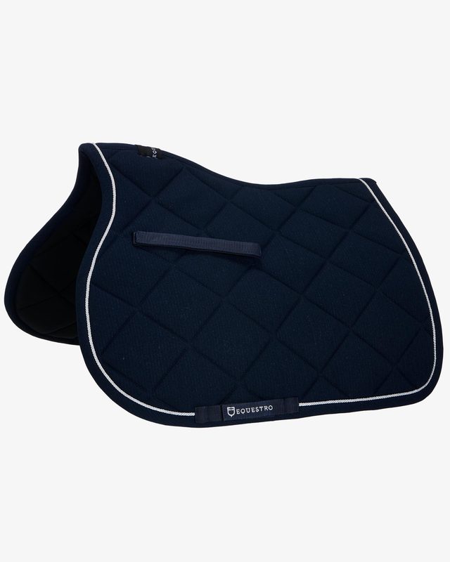 Jumping saddle pad in cotton with trimmings