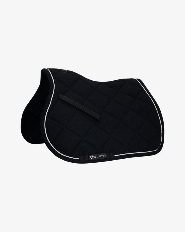 Pony jumping saddle pad in cotton with trimmings