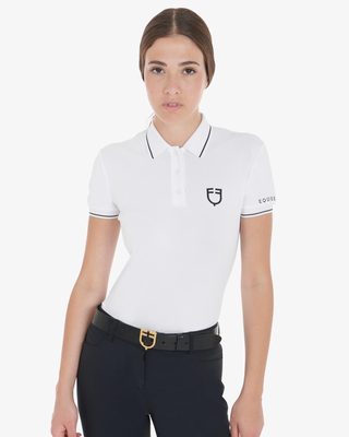 Polo donna slim fit in tessuto traspirante