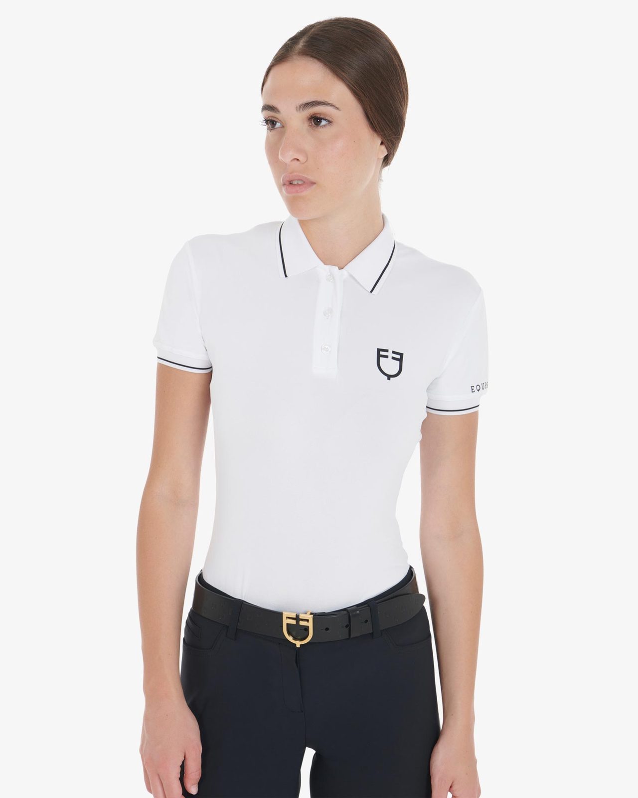 Polo donna slim fit in tessuto traspirante