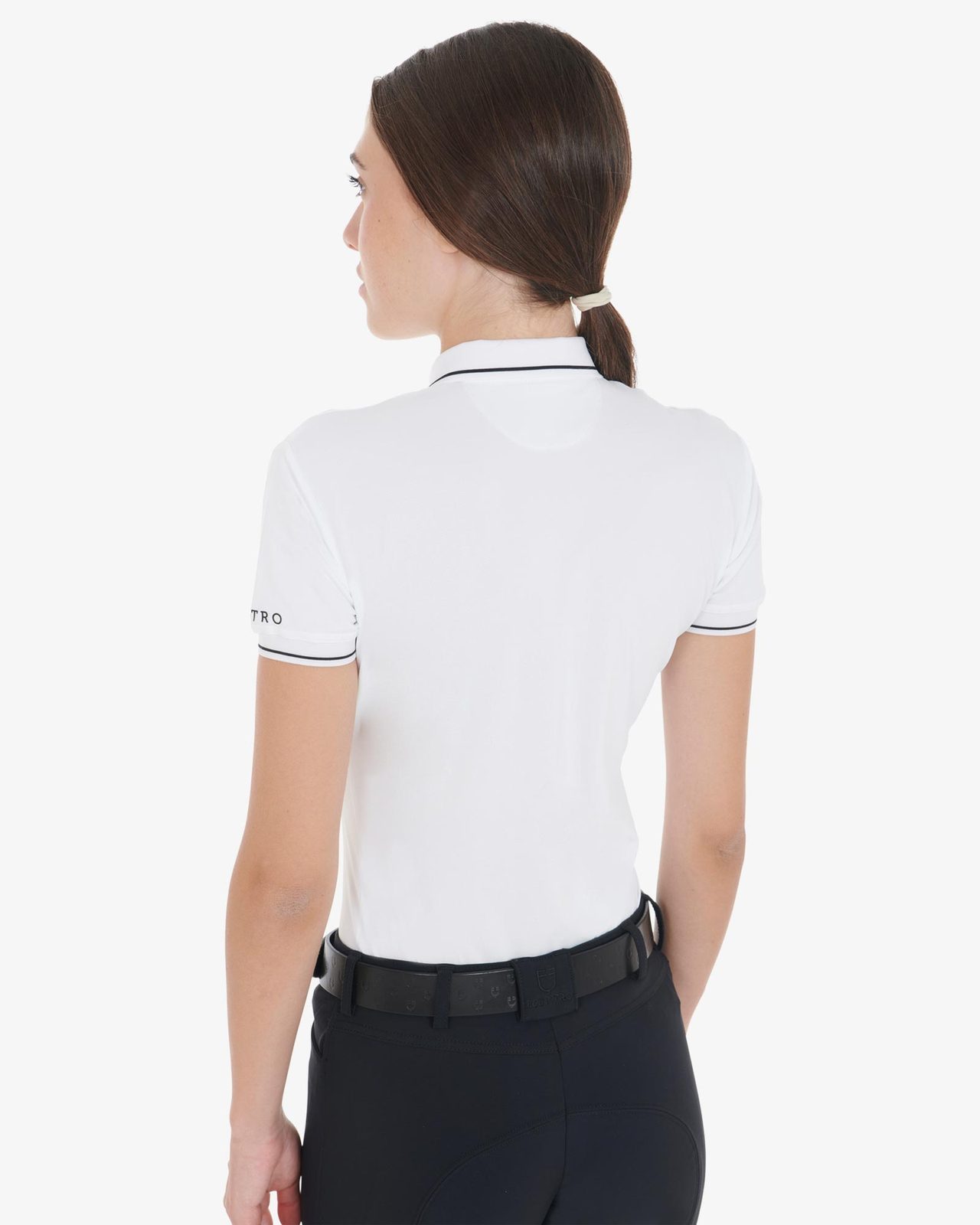 Polo donna slim fit in tessuto traspirante