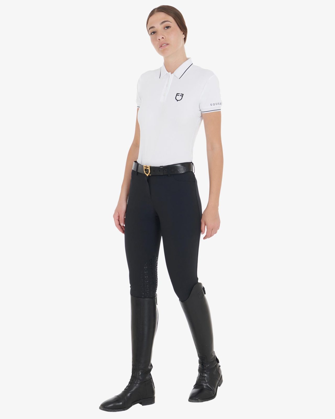 Polo donna slim fit in tessuto traspirante