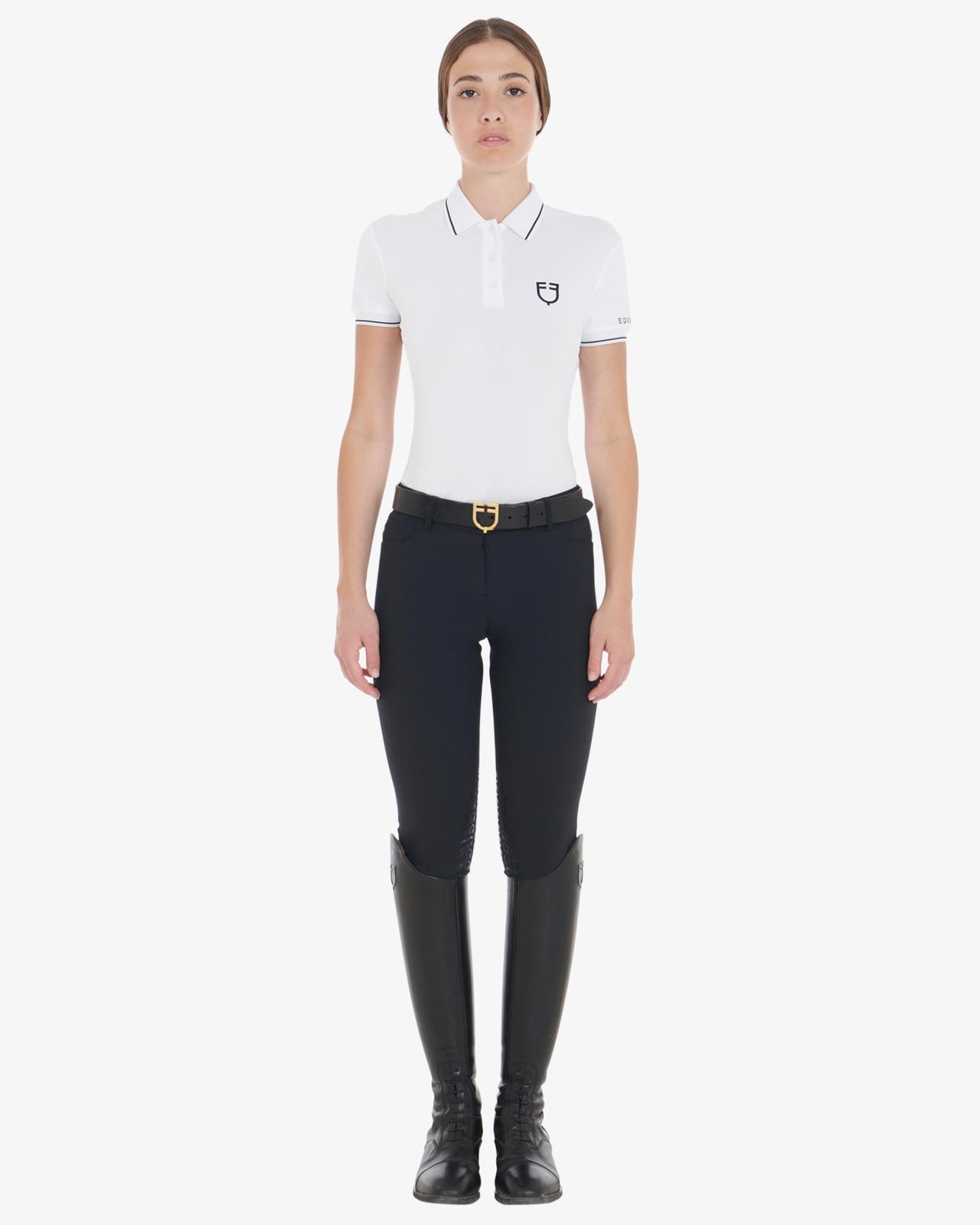 Polo donna slim fit in tessuto traspirante