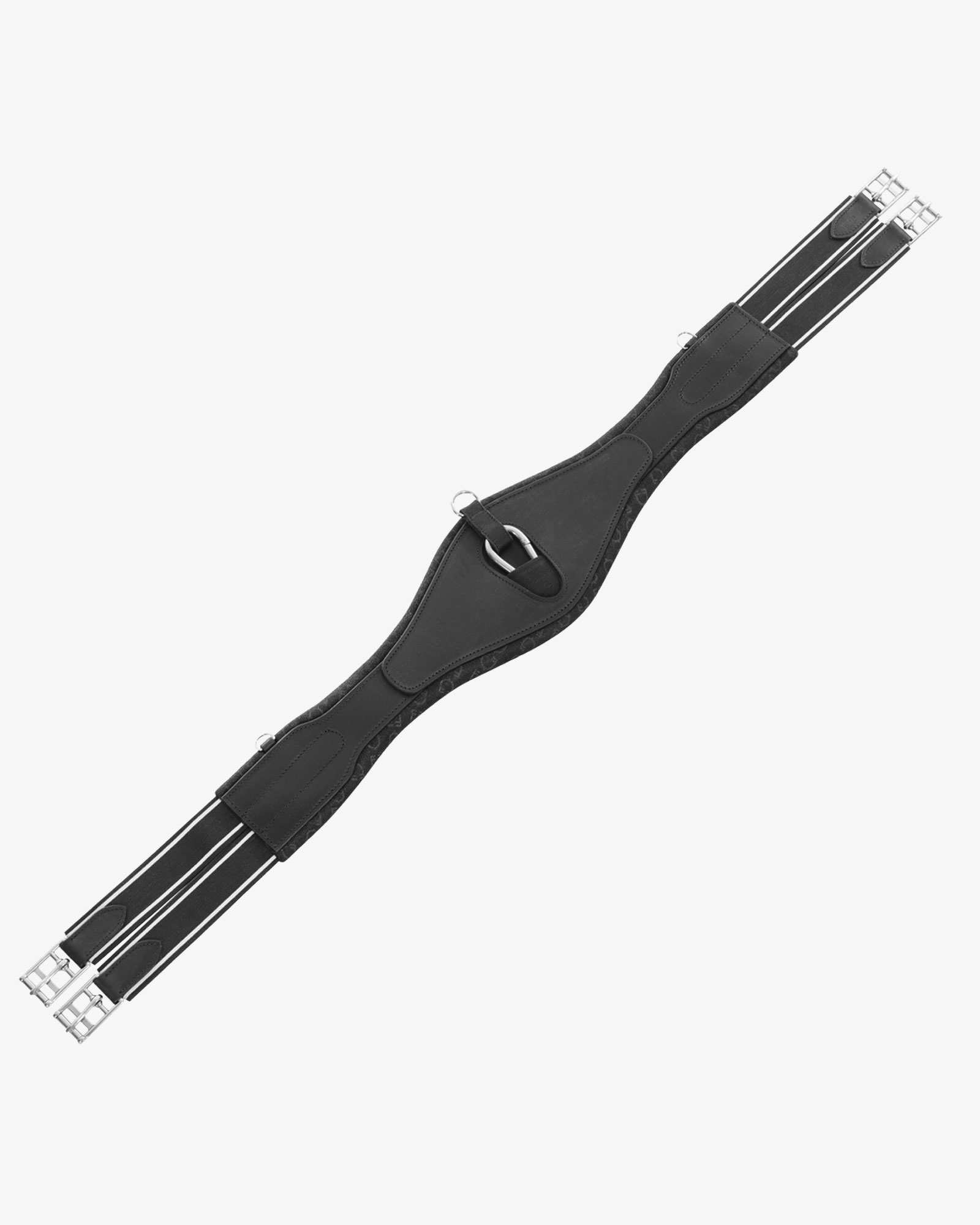 Jumping girth shaped leather