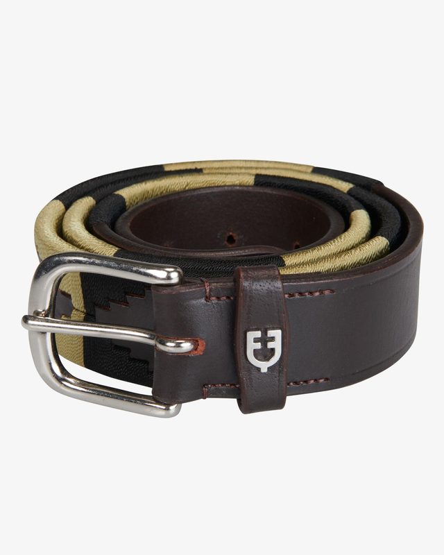 Leather belt with southwest patterm