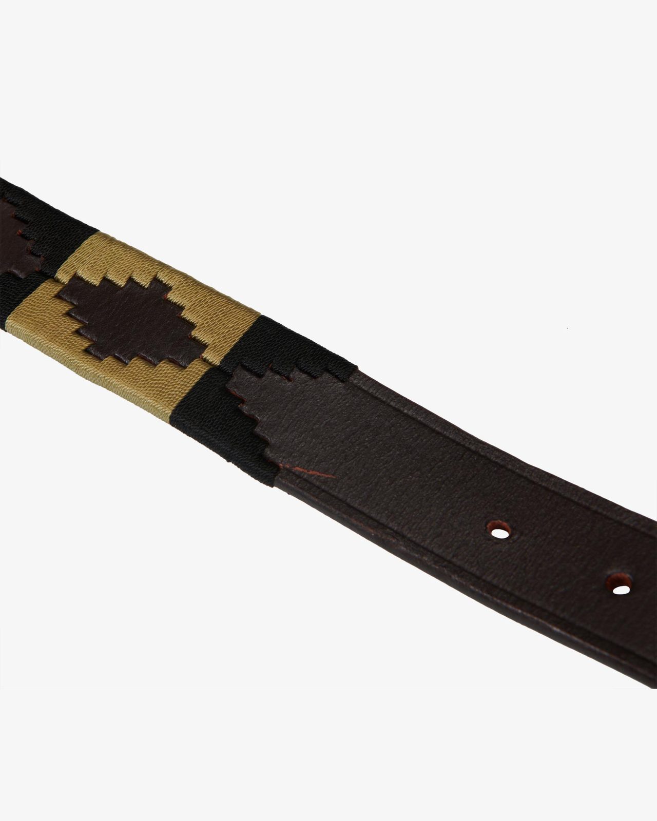Leather belt with southwest patterm