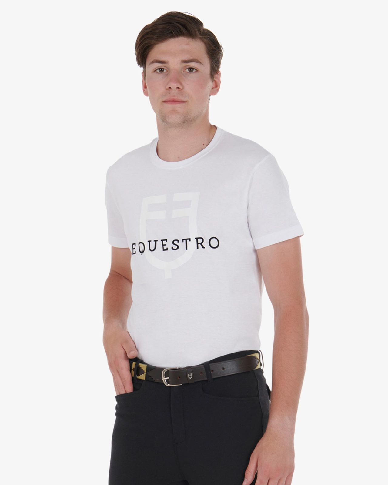 Leather belt with southwest patterm