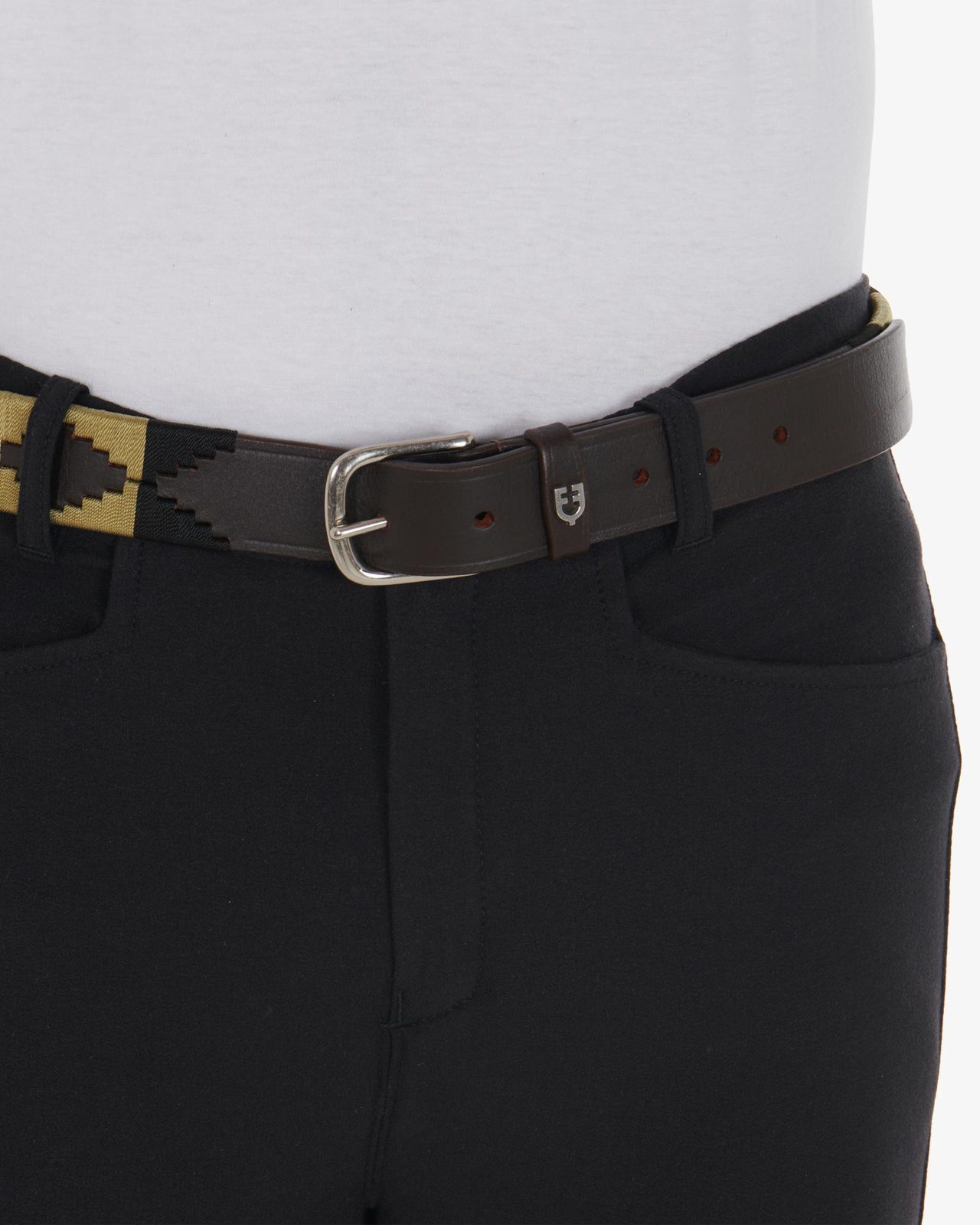 Leather belt with southwest patterm