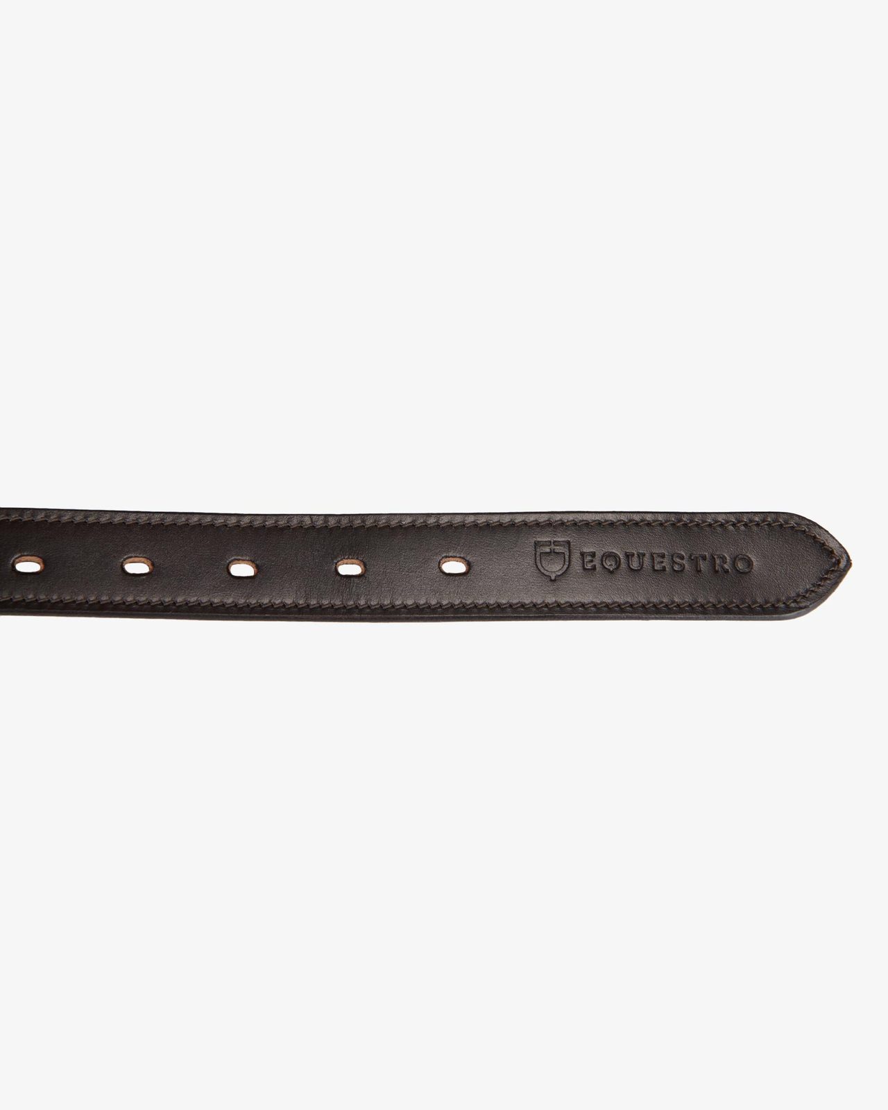 Leather belt with silver clincher