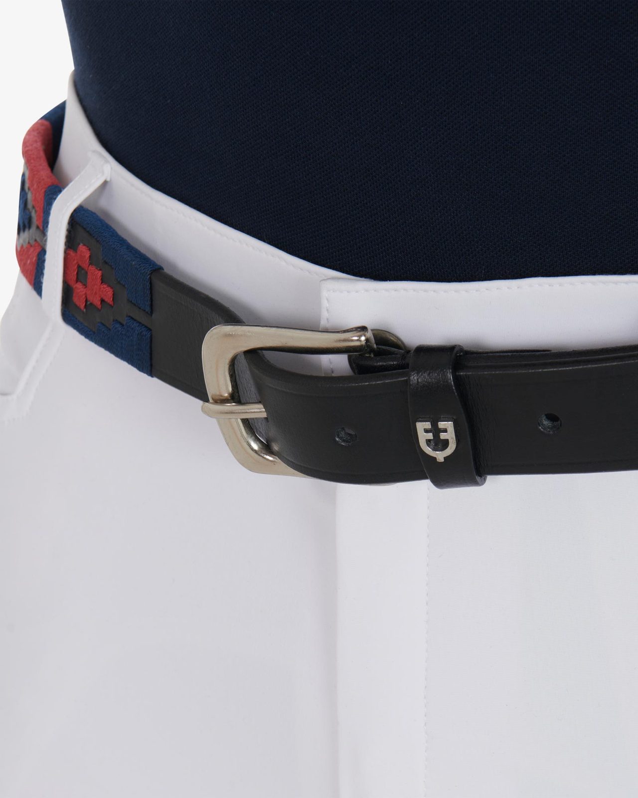 Leather belt with southwest patterm