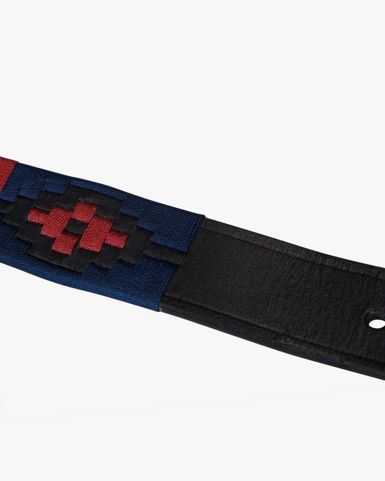 Leather belt with southwest patterm