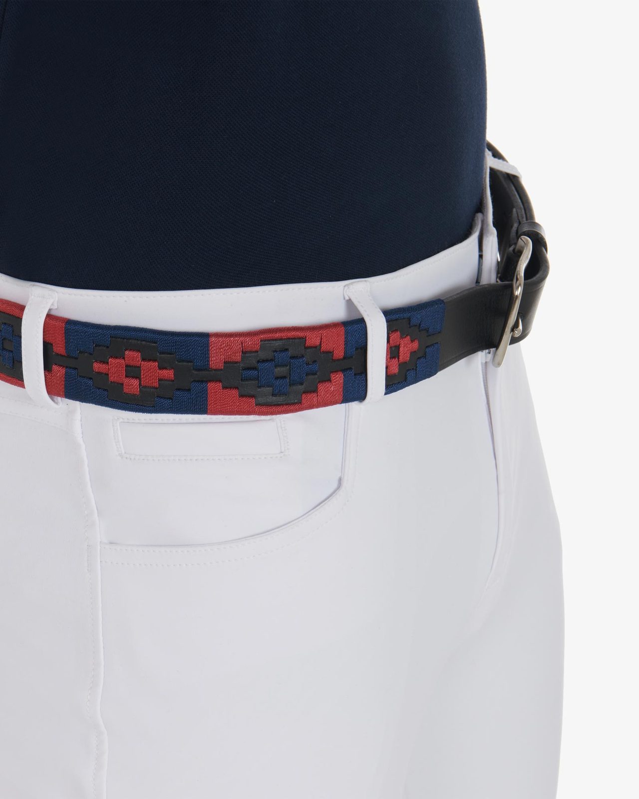 Leather belt with southwest patterm