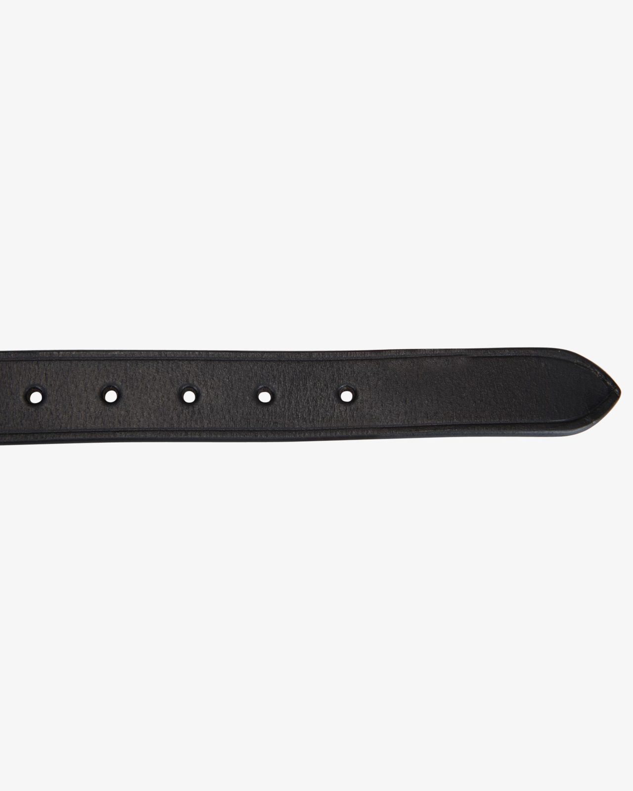 Leather belt with geometric pattern