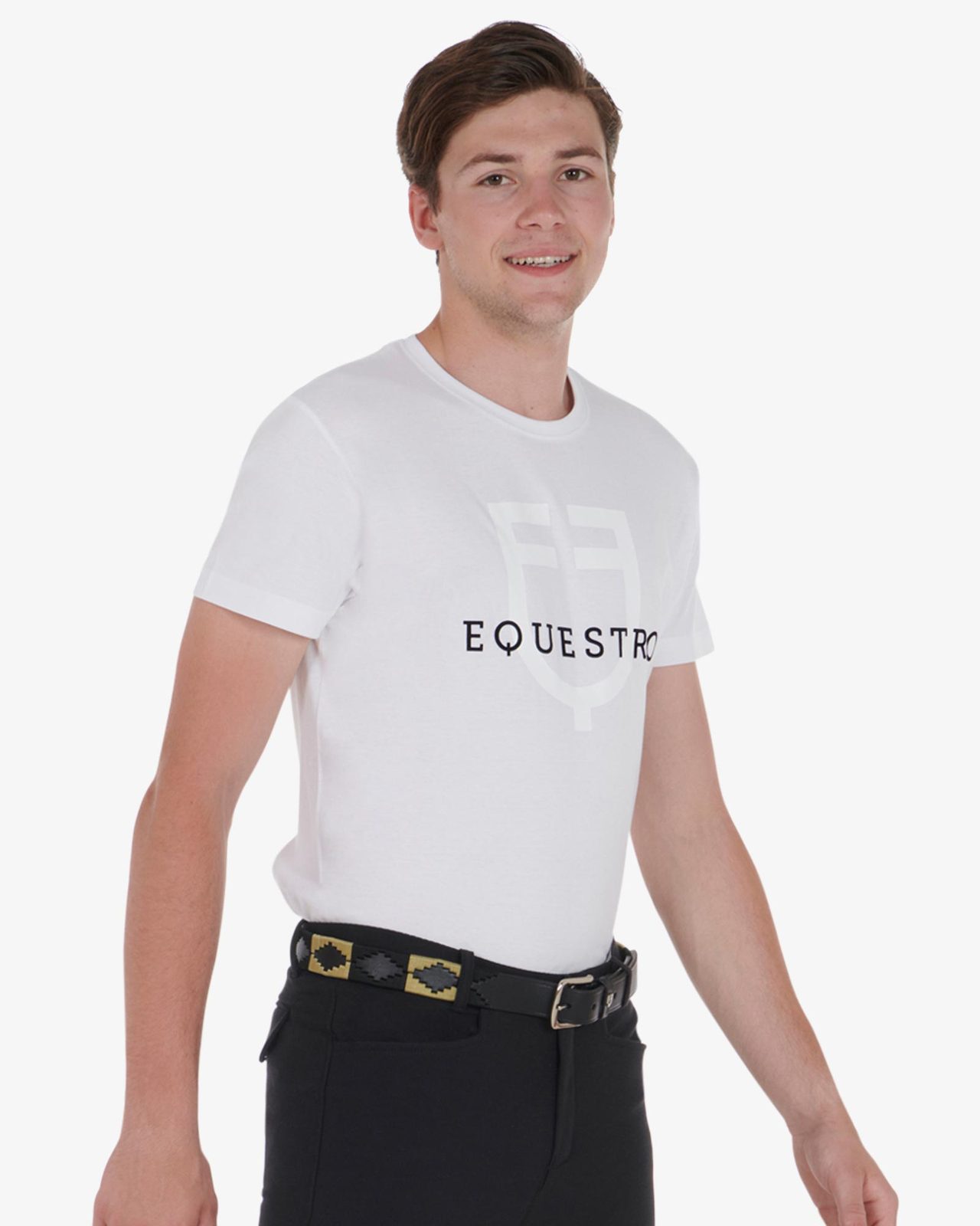 Leather belt with southwest patterm