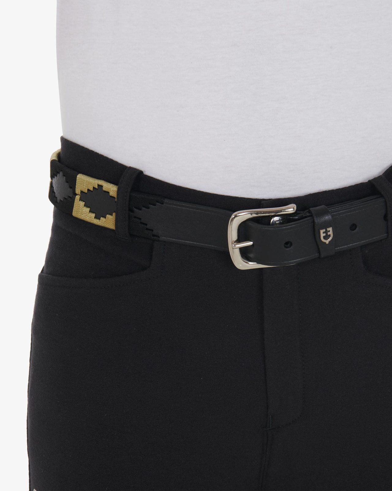 Leather belt with southwest patterm