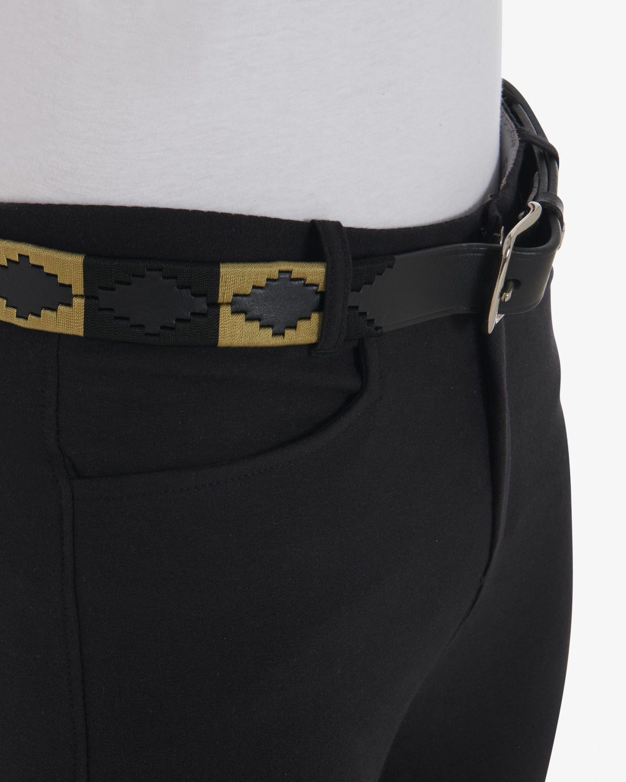 Leather belt with southwest patterm