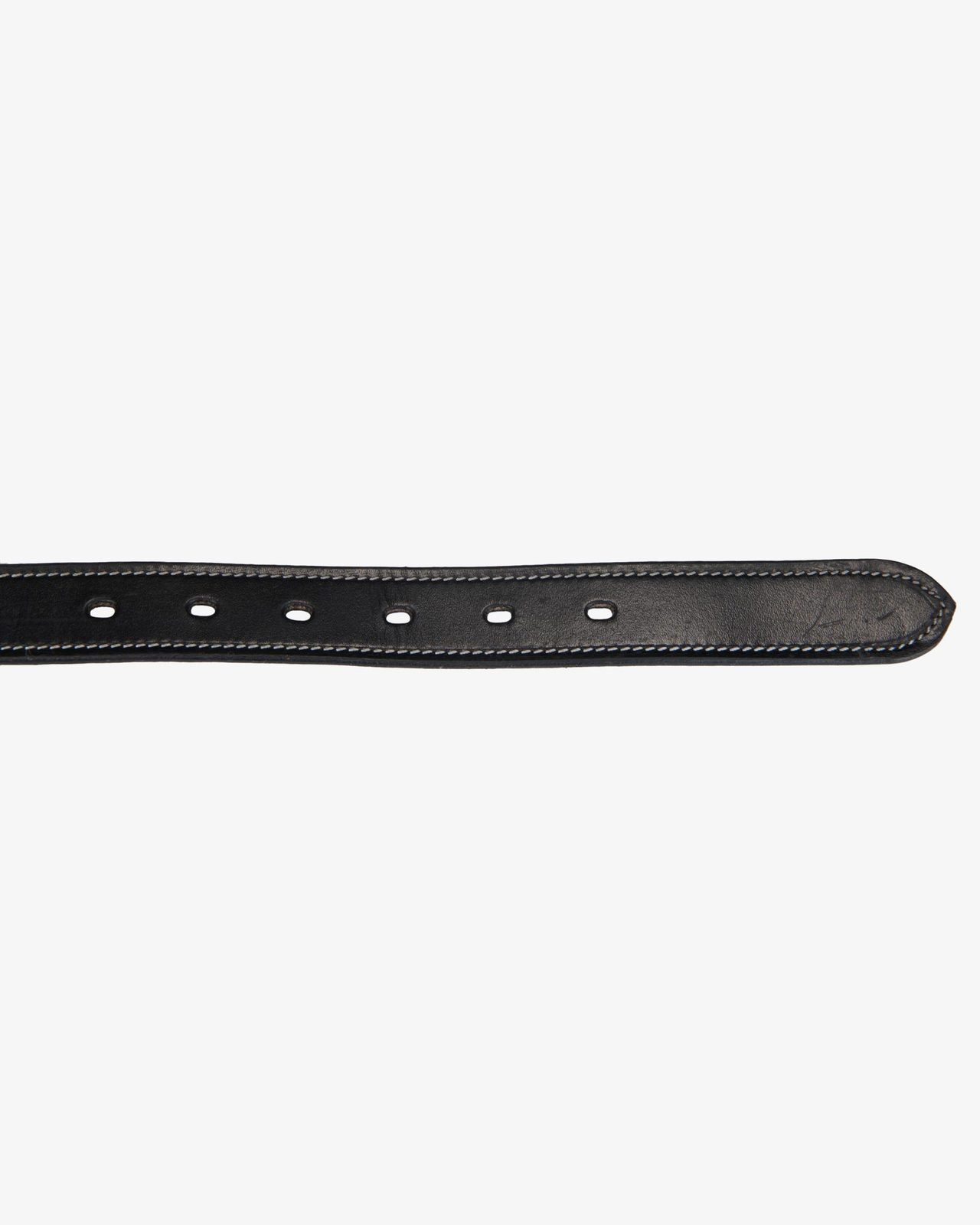Cintura in cuoio con ricami in bianco e nero