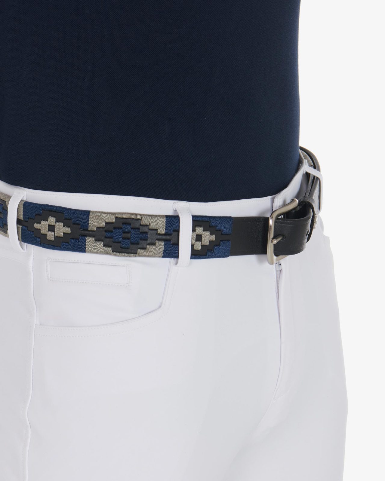 Leather belt with southwest patterm
