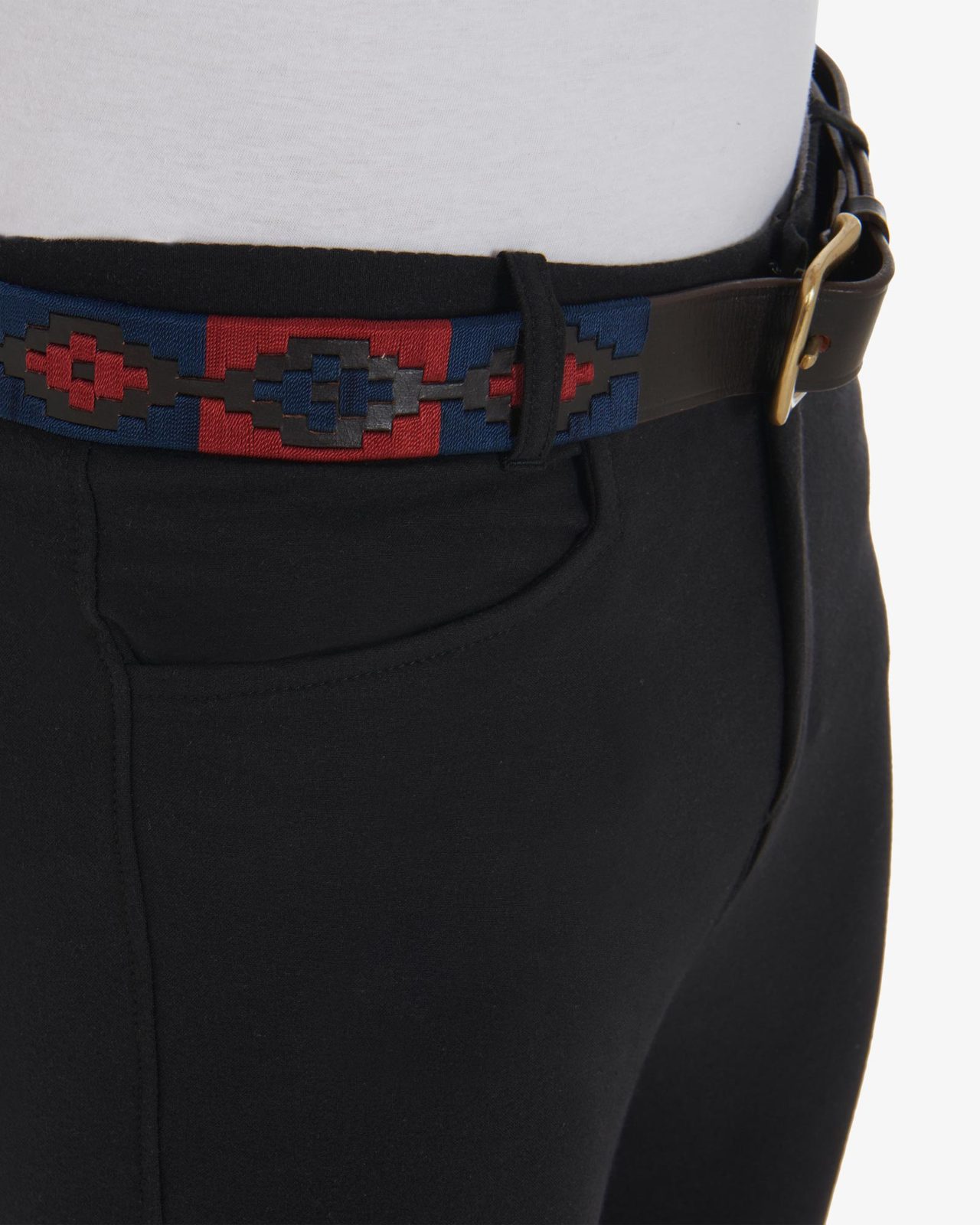 Leather belt with southwest patterm