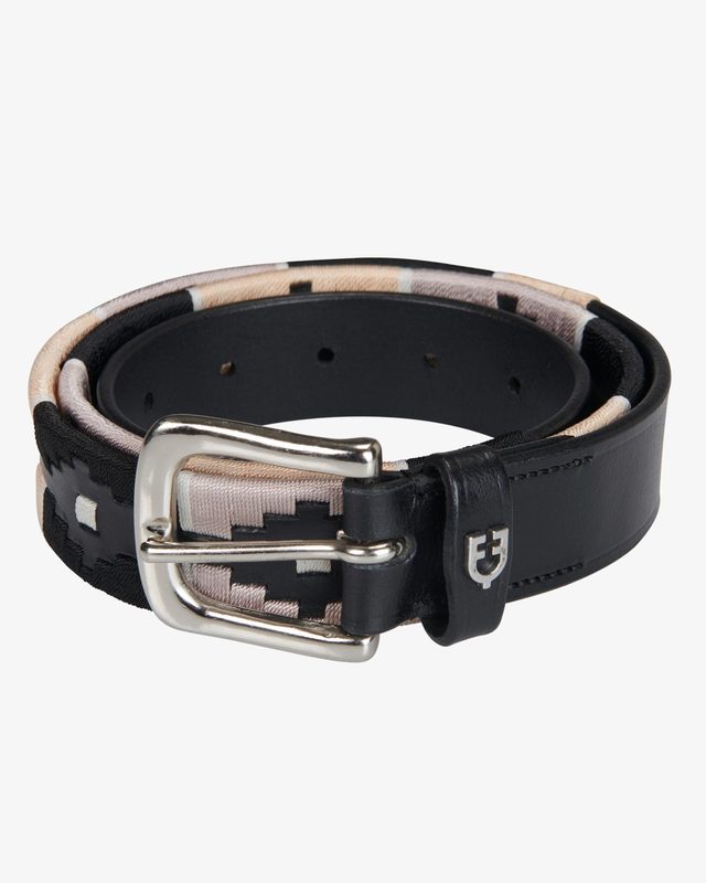 Leather belt with southwest patterm