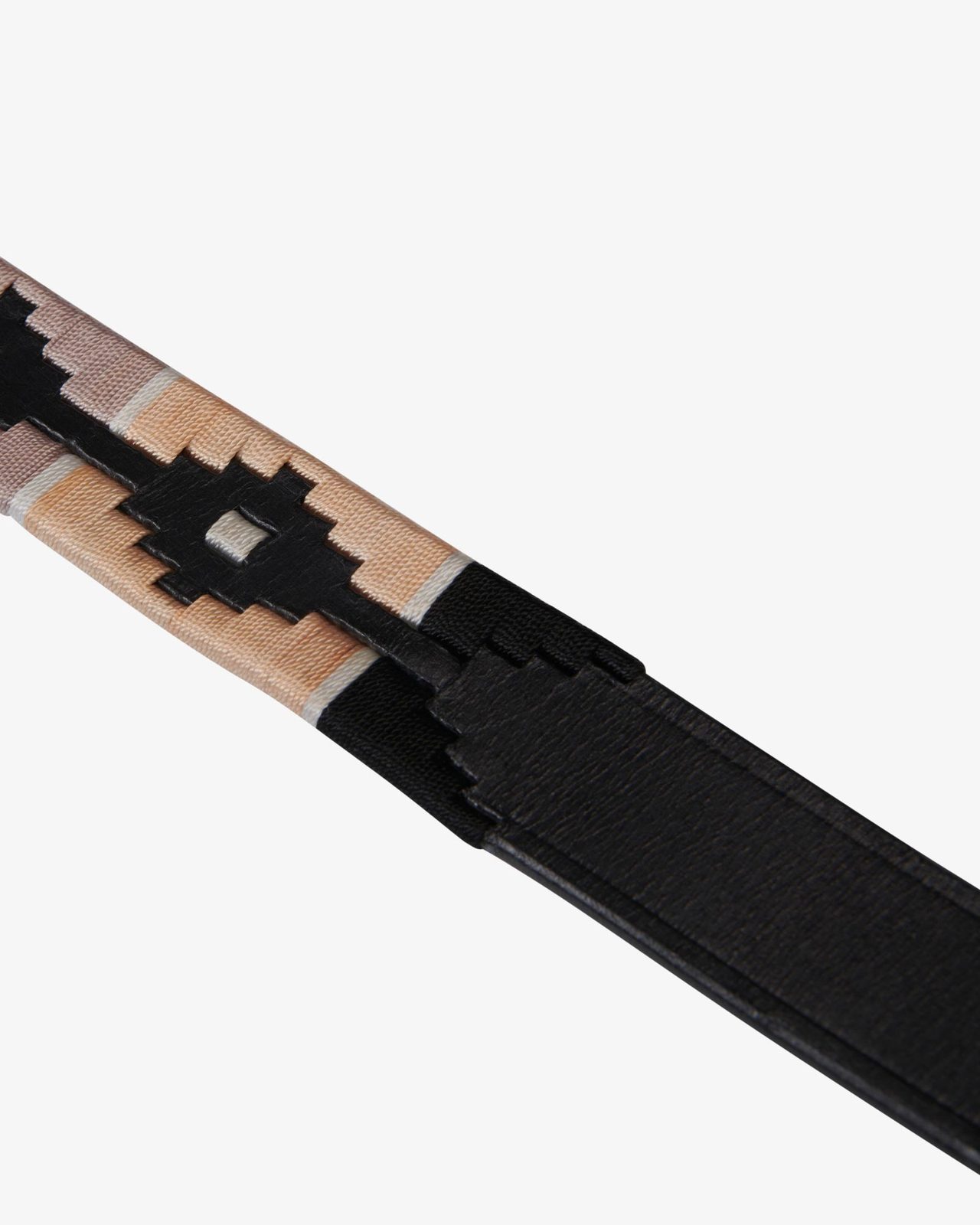 Leather belt with southwest patterm